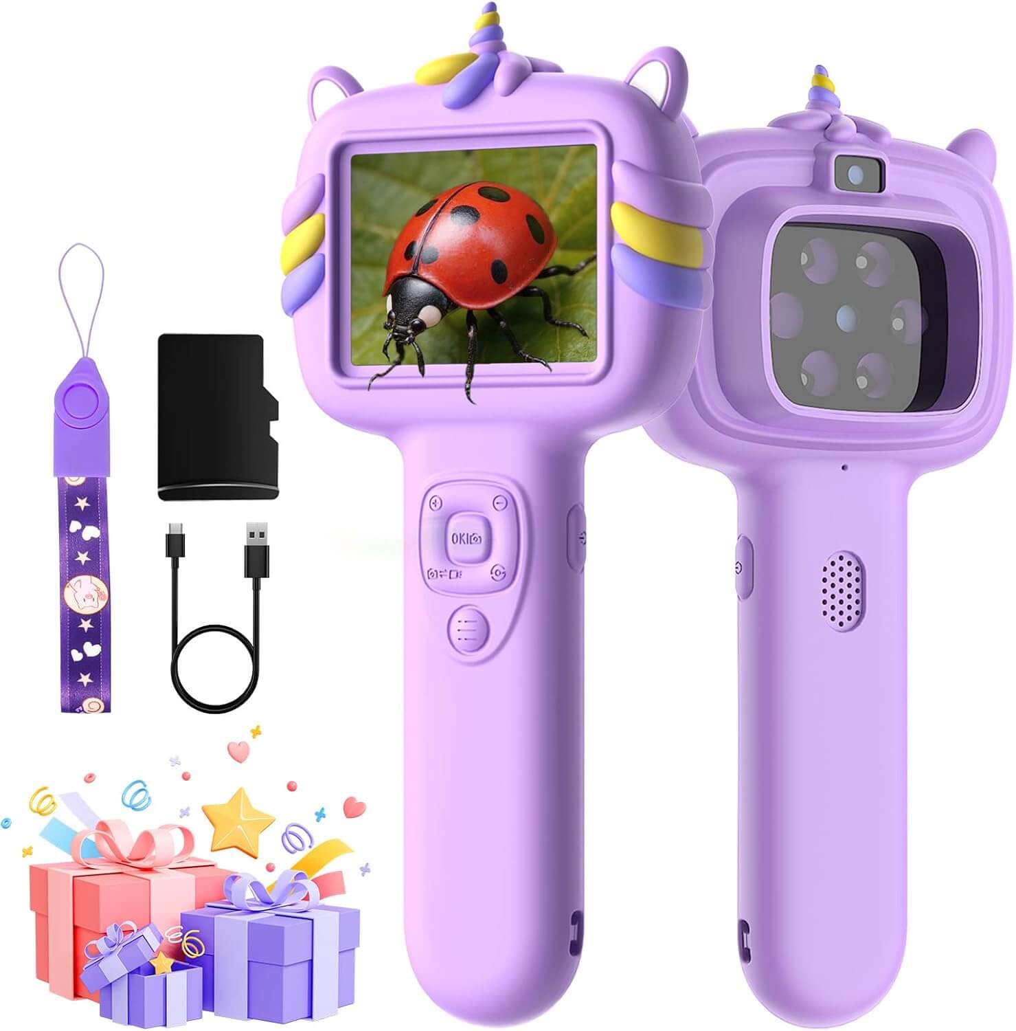 Trigowalt handheld microscope camera for kids ages 3-12 with digital display screen