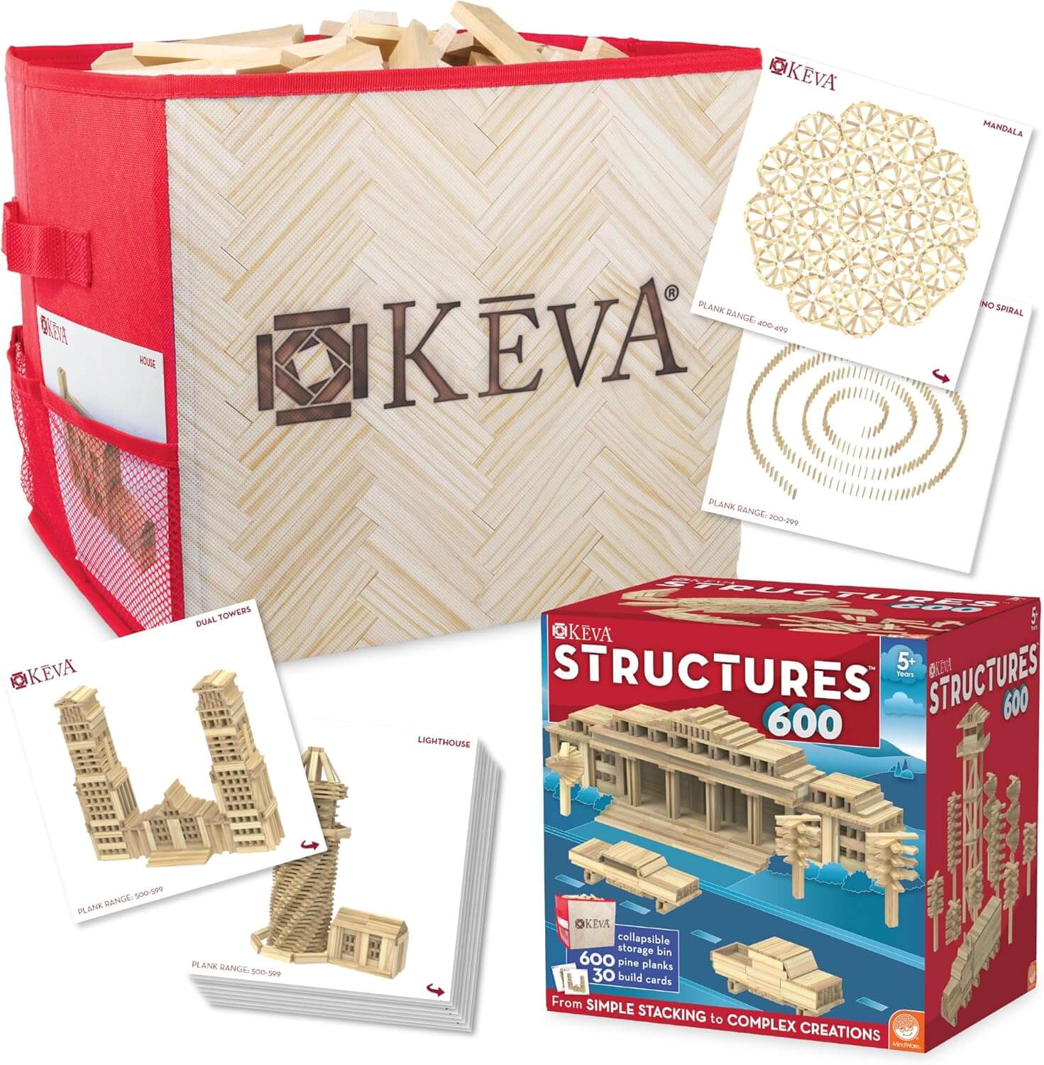KEVA Structures 600 Plank Set for limitless STEM creativity and fun.